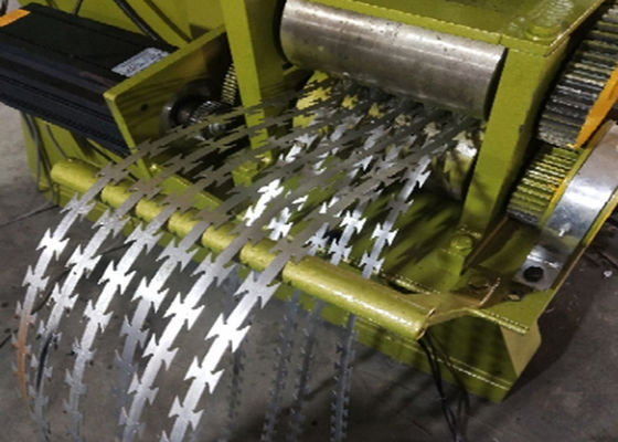 Galvanized 3.0kw 0.45mm Razor Wire Making Machine